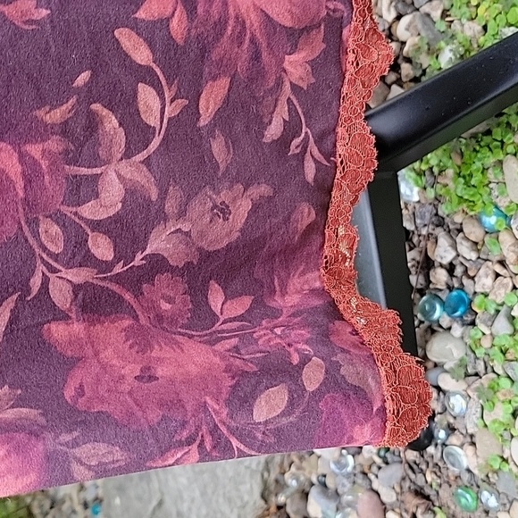 NWT ROMWE Women's Burnt Red, Purple Florals Maxi Dress Holiday,festival Size L - Picture 3 of 6